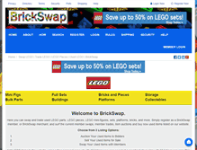 Tablet Screenshot of legoswap.com